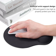High Quality 1PC Black Mouse Pad With Wrist Rest Anti-Slip Gaming Mousepad