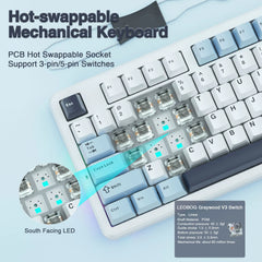 AULA F87 PRO Wireless Gasket Mechanical Keyboard — 80% TKL, Hot-Swap, RGB