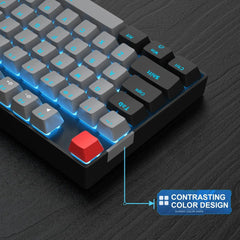 MageGee MK-Star 75% Mechanical Gaming Keyboard — 87 Keys, Blue LED, Anti-Ghosting