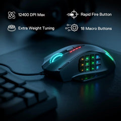 Redragon RGB Backlight LED USB Wired Gaming Mouse Programmable Mouse