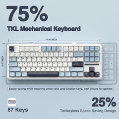 AULA F87 PRO Wireless Gasket Mechanical Keyboard — 80% TKL, Hot-Swap, RGB