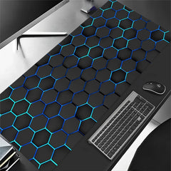 Large gaming Mouse Pad Big Red Blue gradient design non-slip gaming desk mat