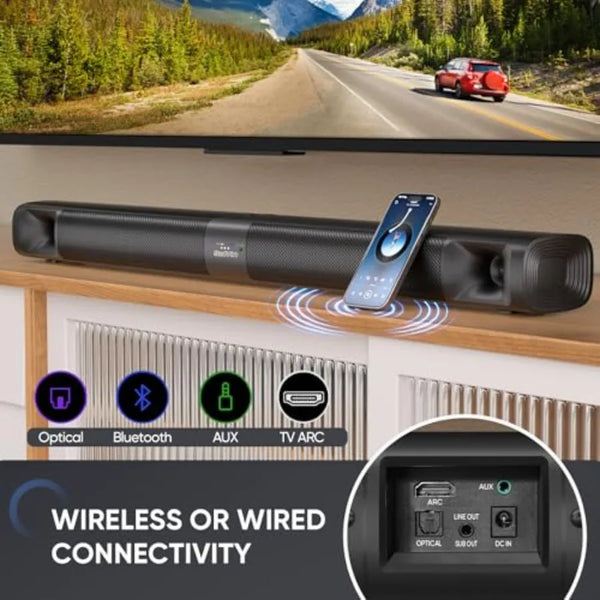 Sound Bar for Smart TV with Subwoofer 100W Detachable Soundbar Home