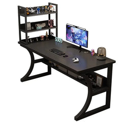 Ergonomic L-Shaped Gaming & Study Desk with Storage Shelf — 2 Sizes Available