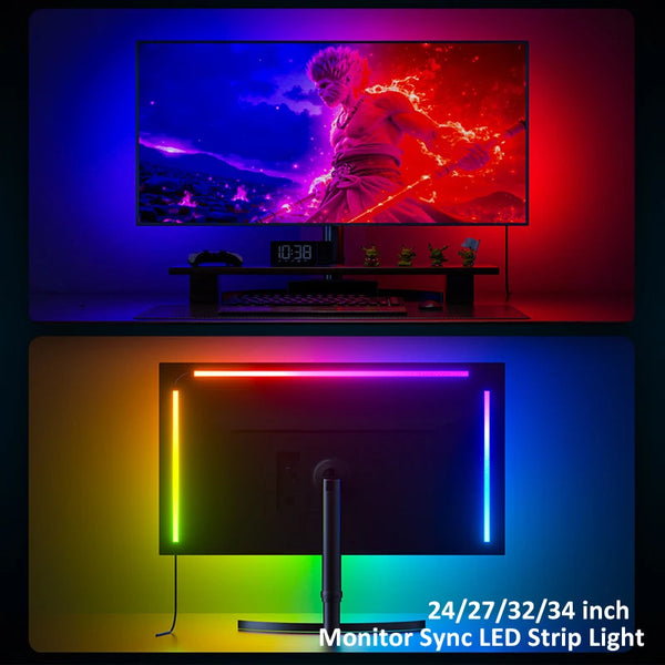 Computer Screen LED Sync Light Smart Gaming Strip Light Monitor RGB Screen
