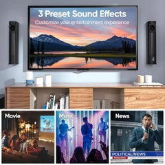 Sound Bar for Smart TV with Subwoofer 100W Detachable Soundbar Home