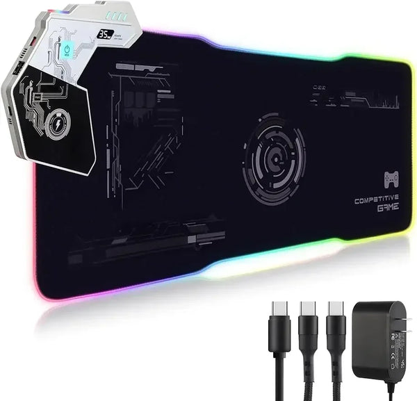 15W/30W Gaming Mouse Pad with Wireless Chargering, PD QC Fast Charging
