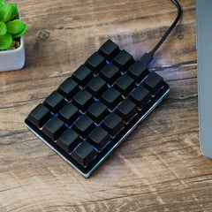 Mini Keypad 24 Keys Black USB DIY Shortcut Function Keyboard Gaming