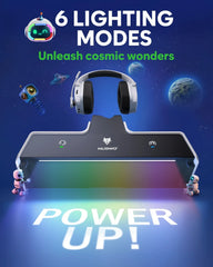 NUBWO G06 Pro Wireless Gaming Headset — Charging Dock, 120H Battery, 17ms Latency, PS5 Compatible