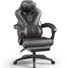 Oversized Gaming Chair with Pocket Spring Cushion, Massage & Storage Pouch