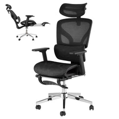 HiMISS Ergonomic High-Back Mesh Chair with 3D Armrests, Footrest & 145° Recline