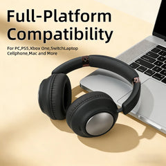 Foldable Wireless HiFi Gaming Headset — Bluetooth 5.3, Noise Cancellation, Stereo, Long Battery