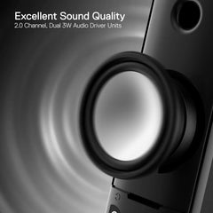 Redragon GS550 PC Gaming Speakers 2.0 Channel Desktop Computer Sound Bar