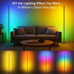 Floor lamp with remote Bluetooth APP USB-powered RGB color changing