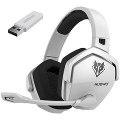 NUBWO 2.4G Dual Wireless Gaming Headset — 100H Battery, 5ms Latency, Bluetooth 5.3, Noise-Cancelling