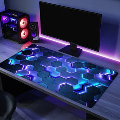 Large gaming Mouse Pad Big Red Blue gradient design non-slip gaming desk mat