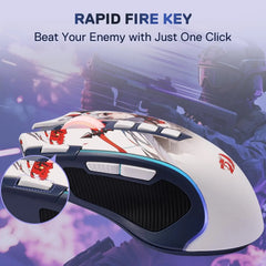 Redragon M612AK PRO Eisa RGB Gaming Mouse — 8000 DPI, Tri-Mode Wireless