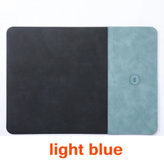 Mouse Pad with 15W Phone Wireless Fast Charging 2 in 1 Leather Gaming Mousepad