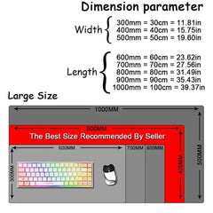 Red and black art landscapes large Mouse Pad anti-slip Durable Desk Mat