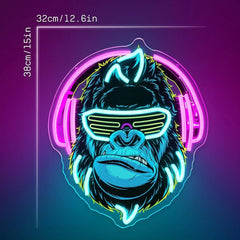 Monkey Gamer LED Neon Sign