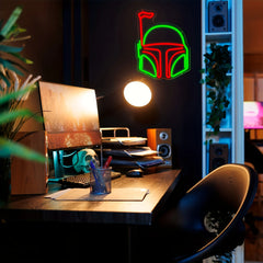 Boba Fett Helmet LED Neon Sign