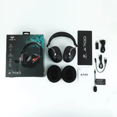 AULA A700 Tri-Mode Wireless Gaming Headset — 40H+ Battery, AI Noise-Cancelling Mic, 7.1 Surround, RGB