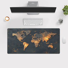 World Map Mouse Pad Large Gaming Mouse pad rubber desk mat Nonslip PC