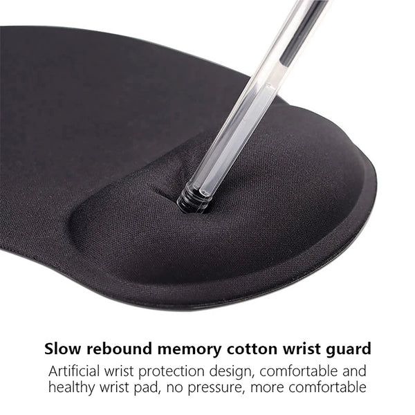High Quality 1PC Black Mouse Pad With Wrist Rest Anti-Slip Gaming Mousepad