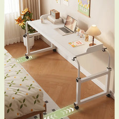 Height Adjustable Folding Laptop Desk — Portable Rolling Computer Table