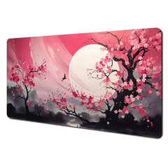 Red and black art landscapes large Mouse Pad anti-slip Durable Desk Mat