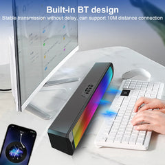 Portable Computer Sound Bar Speakers RGB Bluetooth-Compatible 5.0 Soundbar