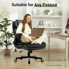 Ergonomic High-Back Office Chair with Medical-Grade Air Cushion & Diamond-Tufted Mesh